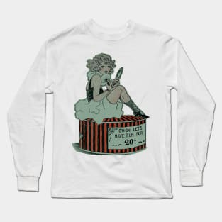 A vain girl looking at herself in the mirror Long Sleeve T-Shirt